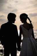 シルエット　城ヶ島ロケーション撮影　ブライダル前撮り
