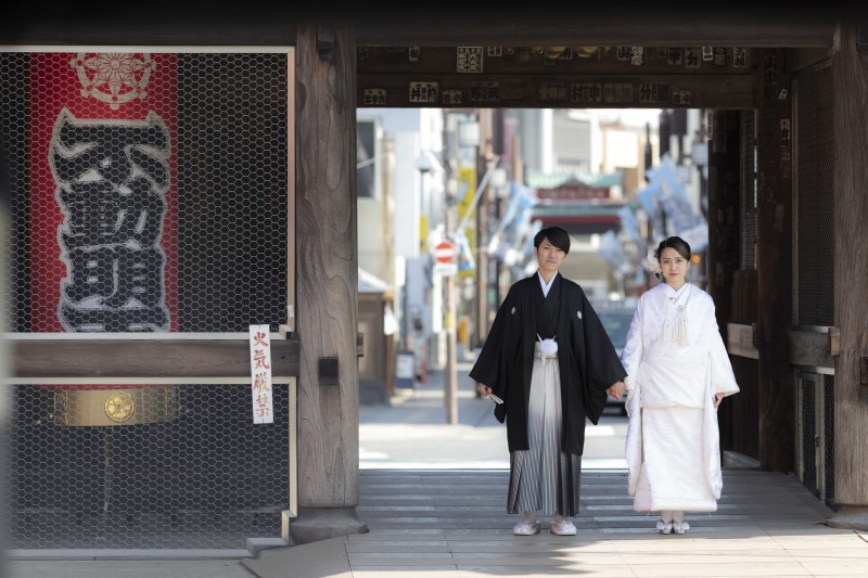 高幡不動尊での和装ロケ