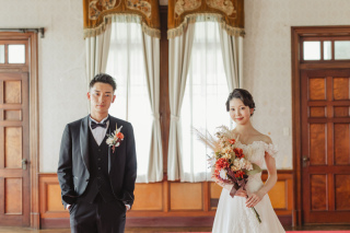 西洋館でのロケーション撮影　ブライダル前撮り