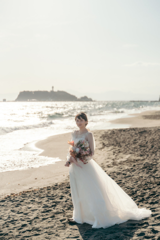 七里ヶ浜ロケーション撮影 ブライダル前撮り