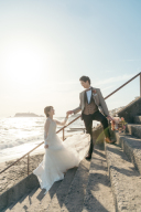 七里ヶ浜ロケーション撮影　ブライダル前撮り