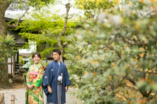 日本庭園の緑に囲まれて・・・♪