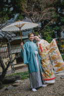 和傘を使って♪