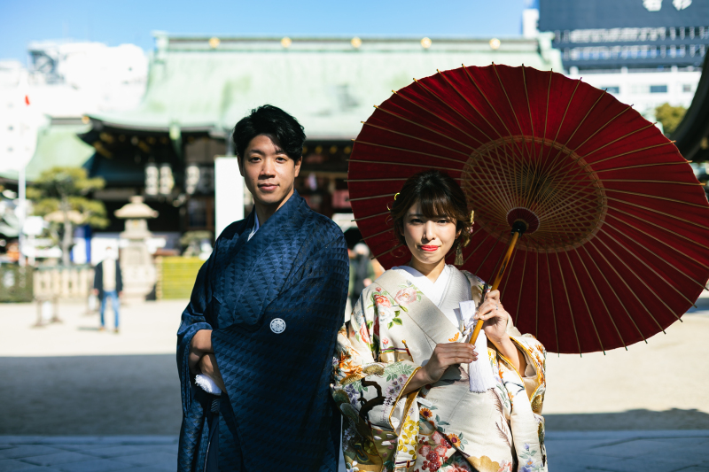 和傘を使ったお写真^^