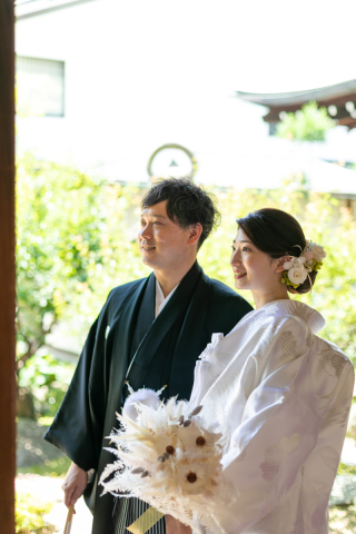 白無垢×ブーケ