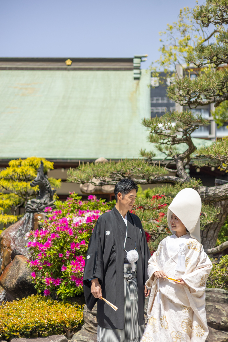 日本庭園で・・・