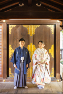 梅花殿前でワンショット！