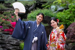 紺紋付×色打掛