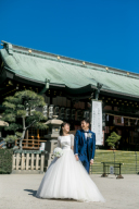 ウェディングドレスと和を組み合わせて、、