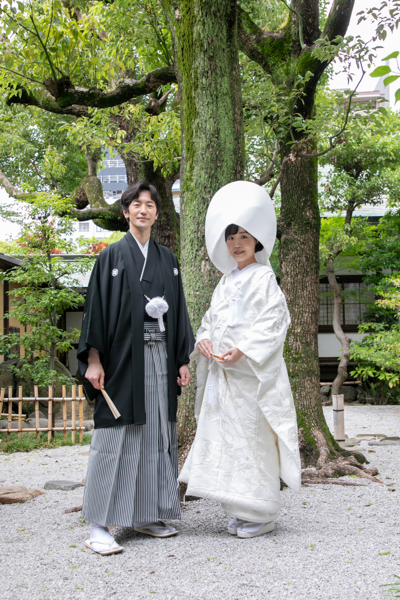 日本庭園でのおふたりショット