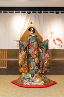 鮮やかな色打掛♪