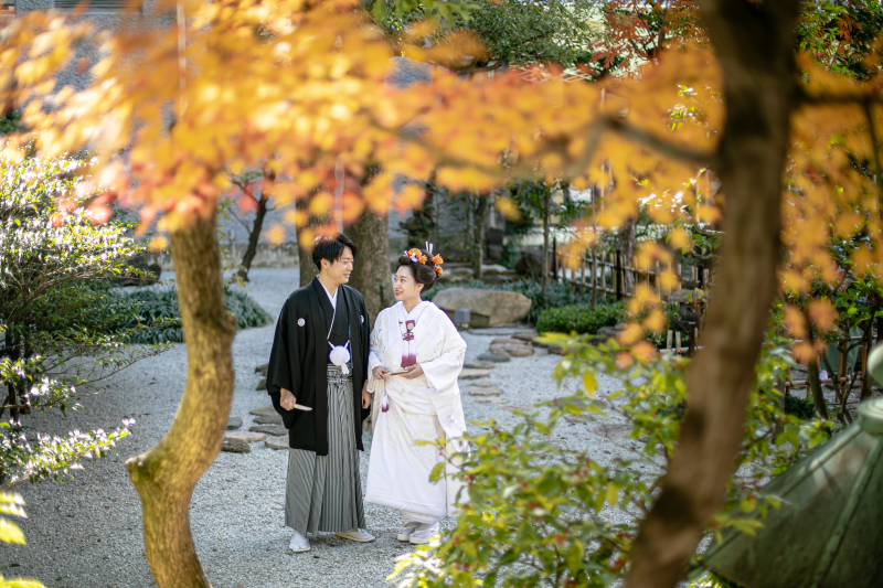 日本庭園でのおふたりショット