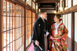 黒紋付袴×色打掛