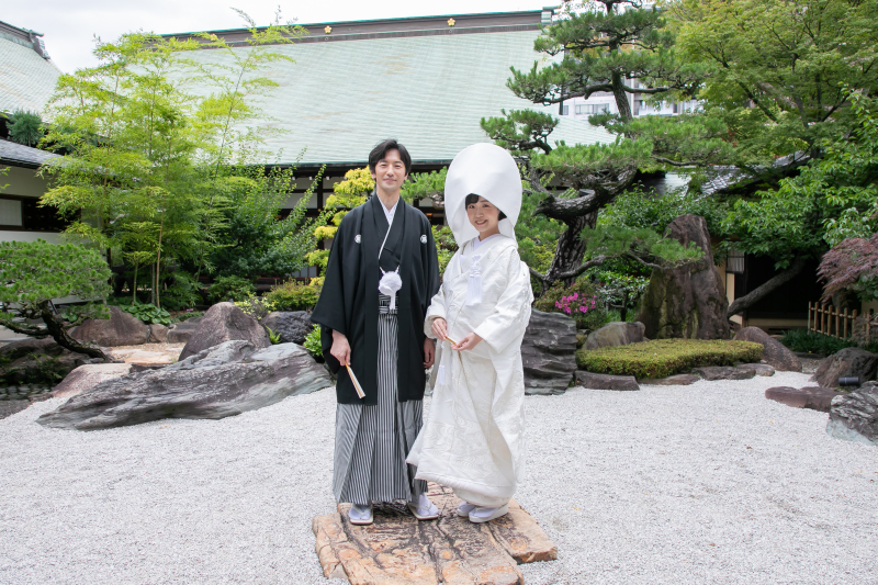 日本庭園でのおふたりショット