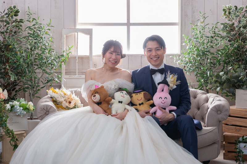 グッズのお持ち込みでおふたりらしいウェディングフォトを♡