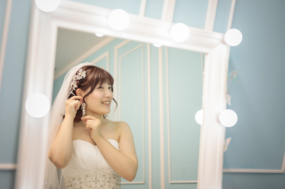 ウェディングベールを付けて撮影しよう♪