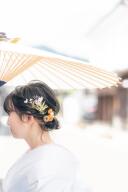 和装の髪飾り♡