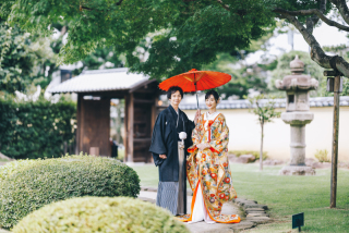 この涼しい時期にピッタリ!秋の和装ロケーション:肥後細川庭園をご紹介☆