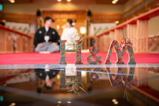 和装撮影は実際に和装の結婚式を行っている神殿で撮影が可能です!!
