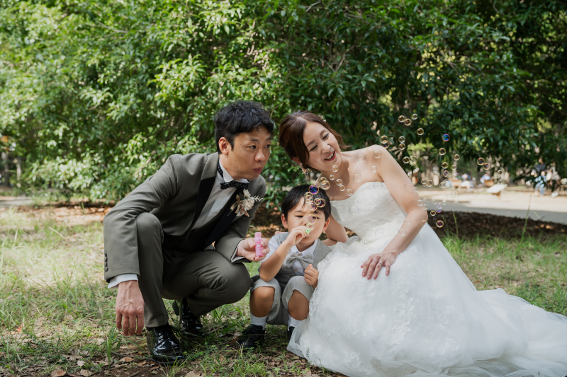 お子様と一緒にフォトウェディング