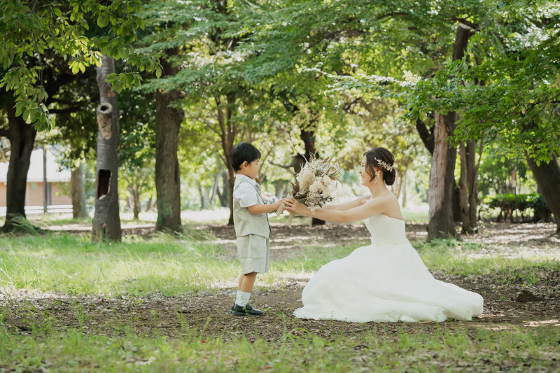 お子様と一緒にフォトウェディング