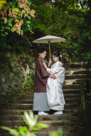 昼間は和装ロケーション、夜は洋装丸の内ロケーションで♪