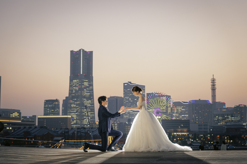 夕景&times;シルエット撮影★刻々と変わる空の色を残すロマンティックな時間