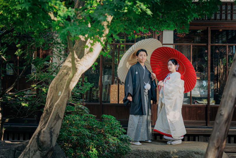 歴史ある邸宅で【安田楠雄邸前撮り】白無垢&色打掛の和装2着プラン・前編