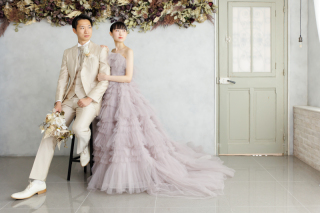 淡色で魅せる大人可愛いドレス*･*:.｡.