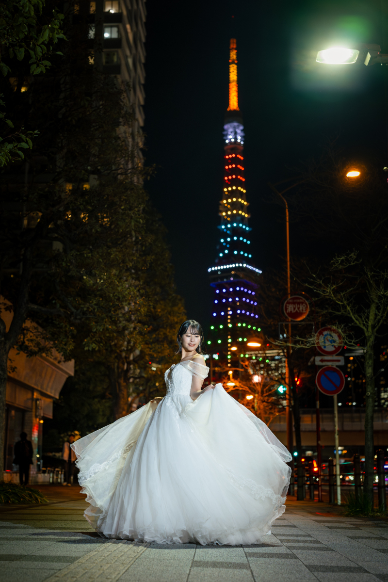 【東京駅ナイト前撮り】- 和田倉門・東京タワー・お支度シーンまで -