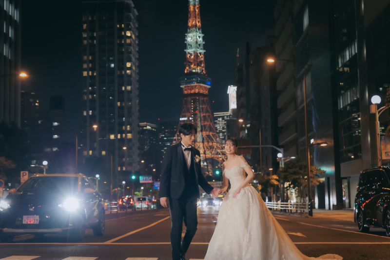✦ 都会の夜に映える ✦ 東京タワーフォトウェディング