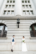 雑誌のようなクールな構図です！『離れて立つおふたり』