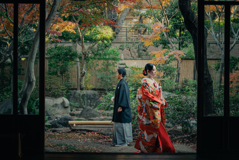 歴史ある邸宅で【安田楠雄邸前撮り】白無垢&色打掛の和装2着プラン・後編