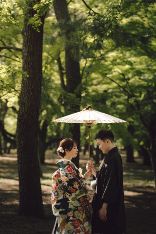 代々木公園で和装撮影♪