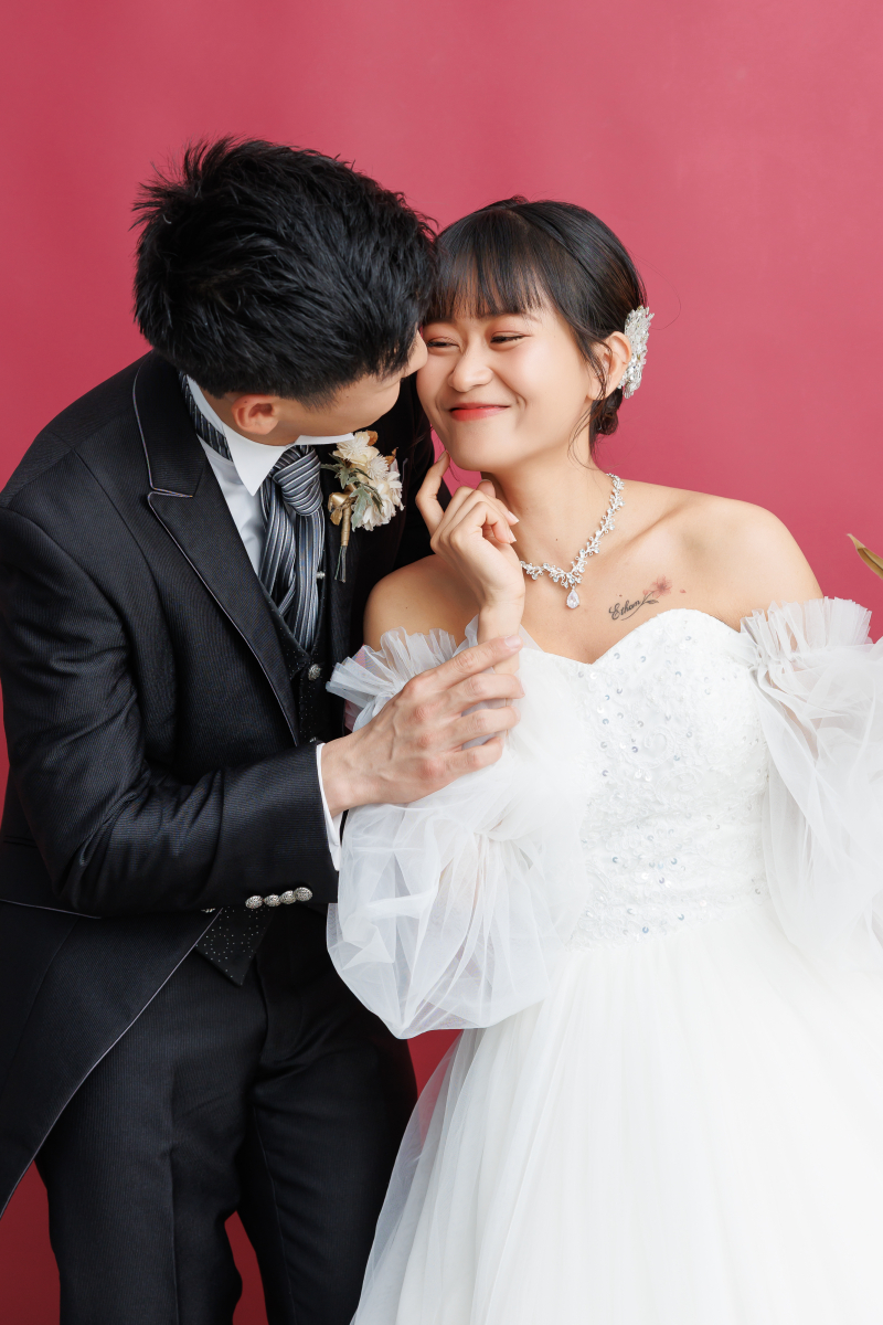 スタジオ撮影で映える、チュールプリンセスドレス