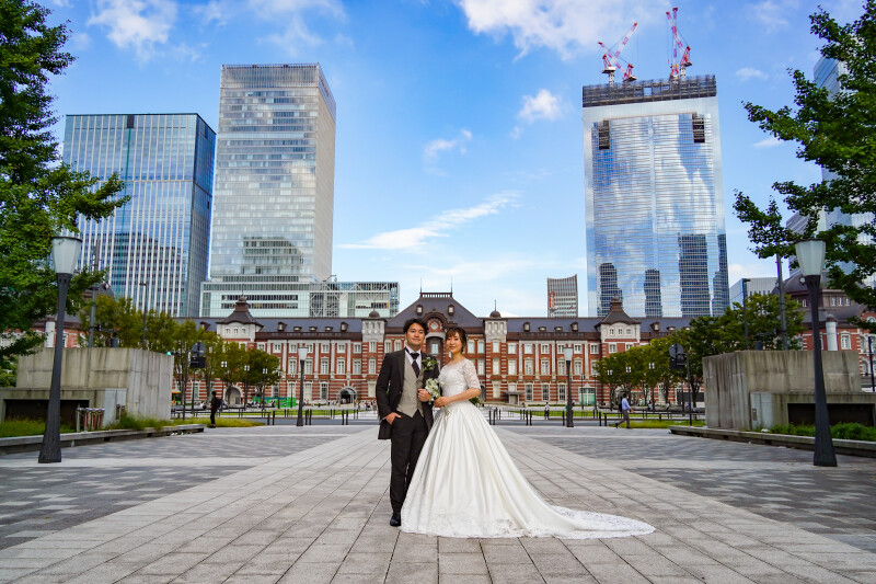 【東京駅舎】レンガ調の色彩