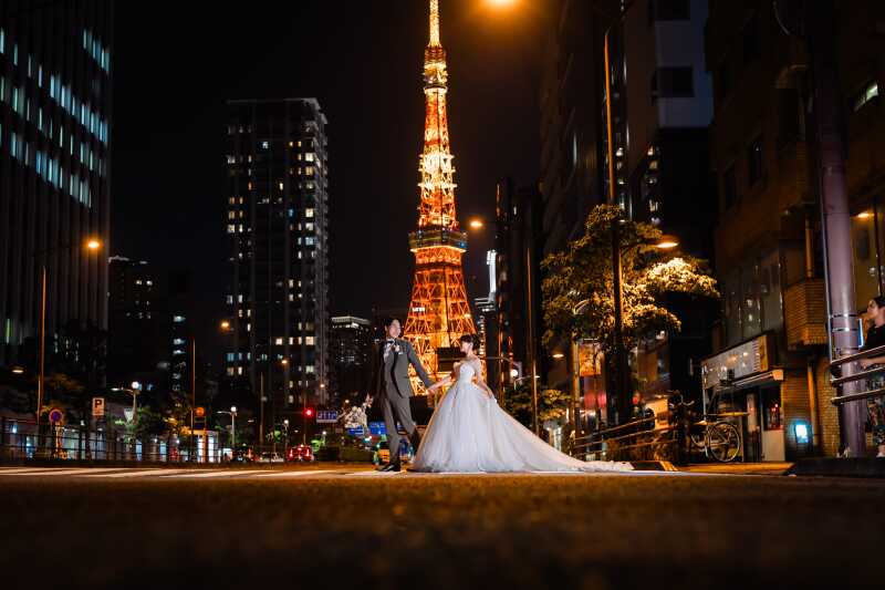 東京タワーと夜景で残す、とっておきのロマンティック撮影