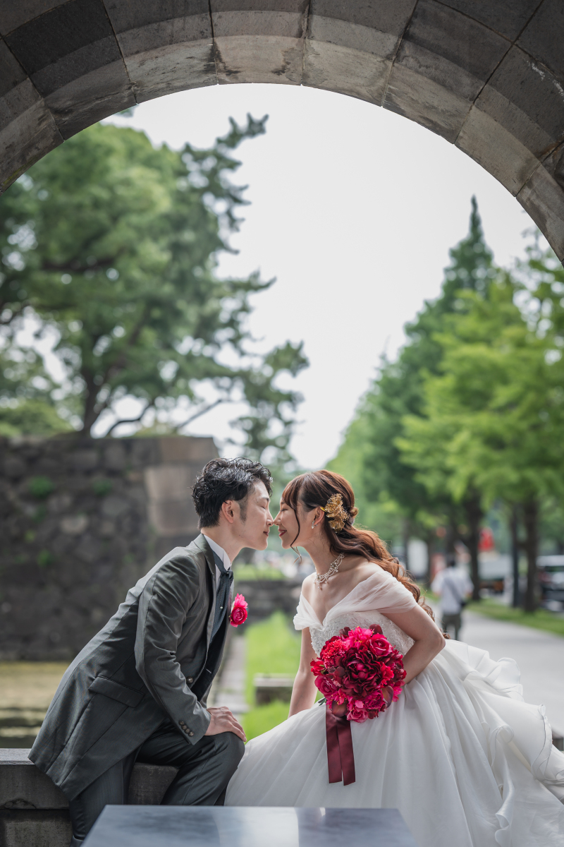 持ち込みブーケで華やかさプラス！