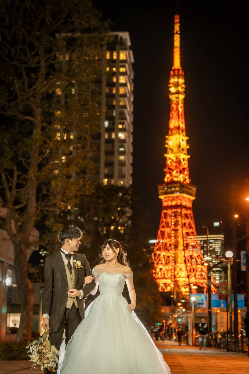東京タワーと夜景で残す、とっておきのロマンティック撮影