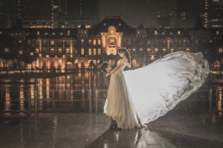 雨の日撮影の魅力、ふたりだけの特別なフォトウェディング♪
