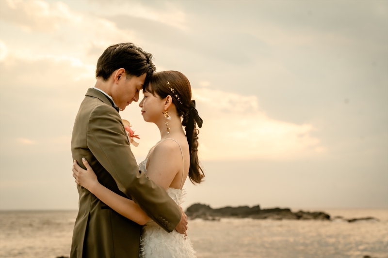 空と一緒に残すウェディングフォト