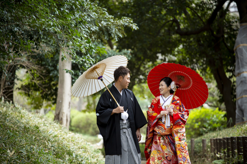 鮮やかな色打掛