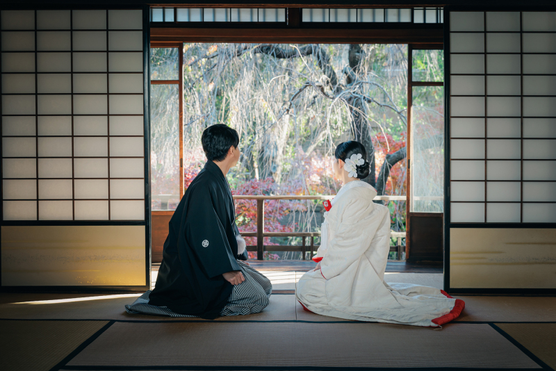 歴史ある邸宅で【安田楠雄邸前撮り】白無垢&色打掛の和装2着プラン・前編