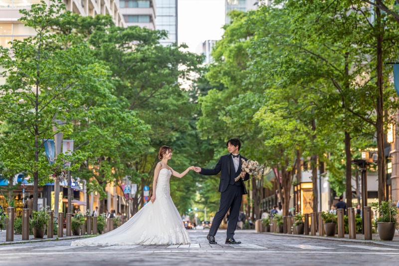 丸の内中通りで叶える★洗練された都会のフォトウェディング