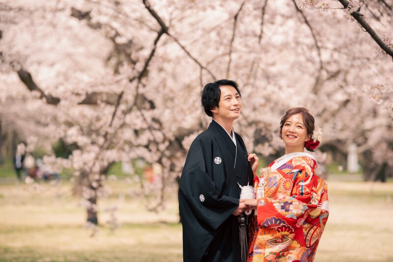 桜&times;和装フォトウェディング♡満開の春を彩る撮影