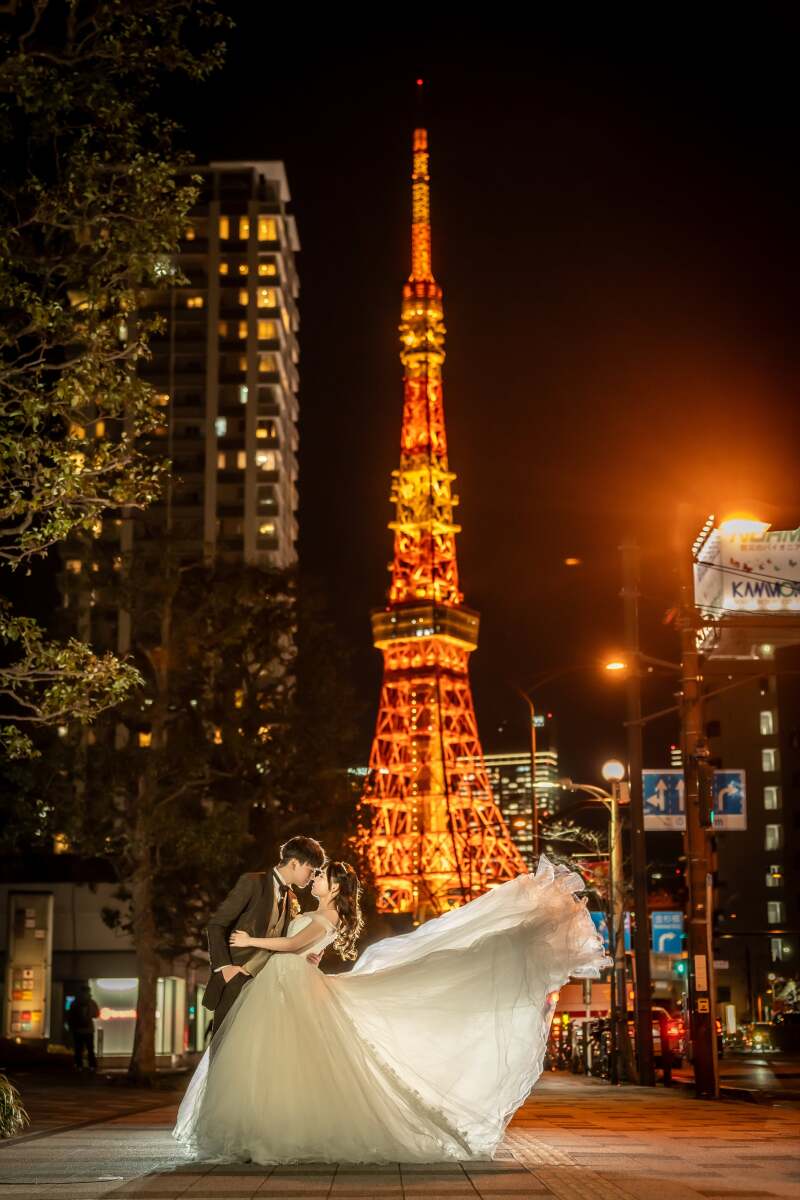 東京タワーと夜景で残す、とっておきのロマンティック撮影