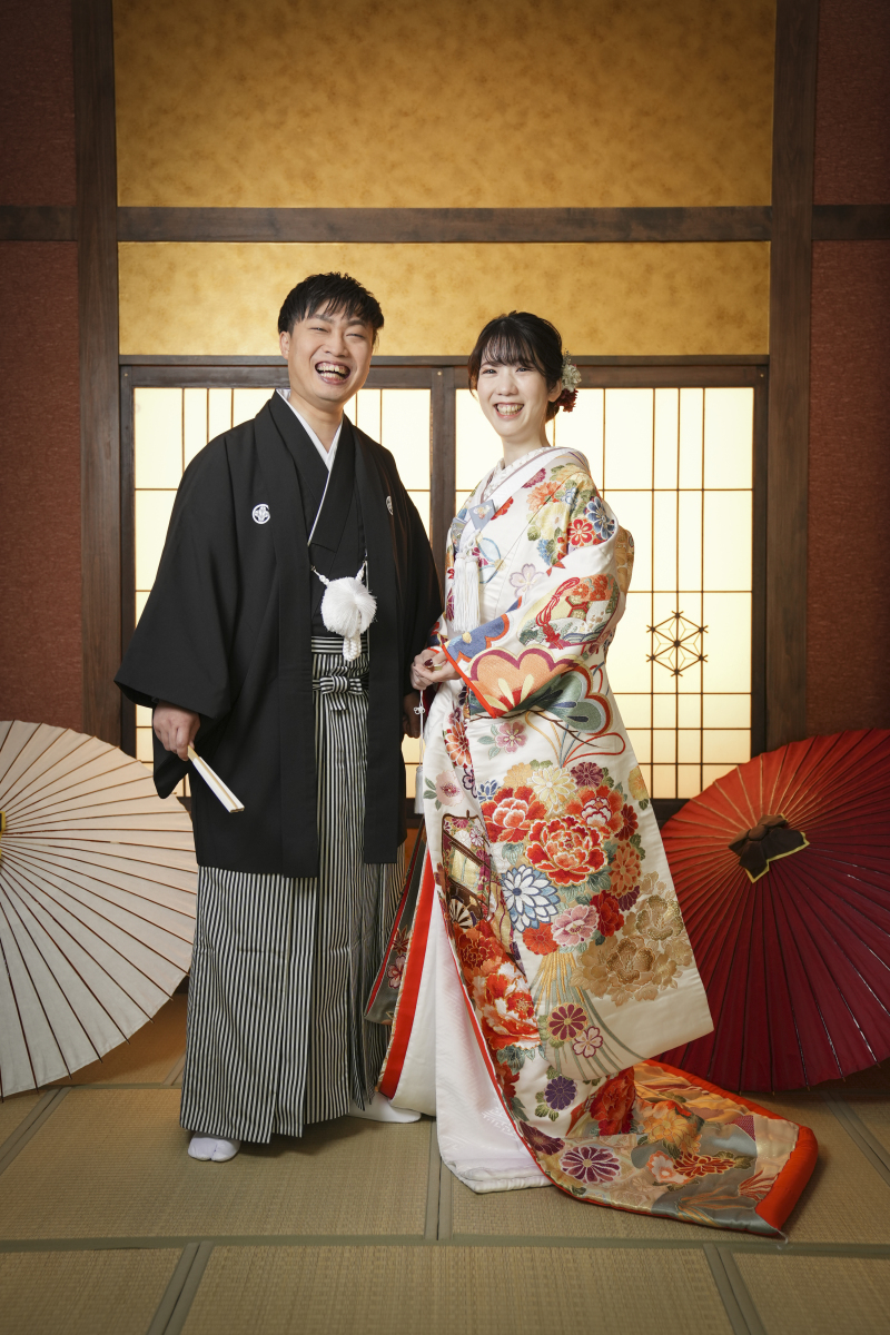 ご挨拶用に和装スタジオ