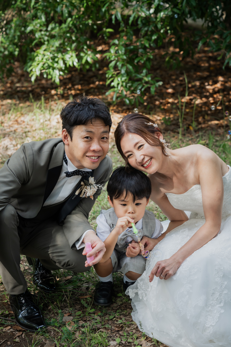 お子様と一緒にフォトウェディング