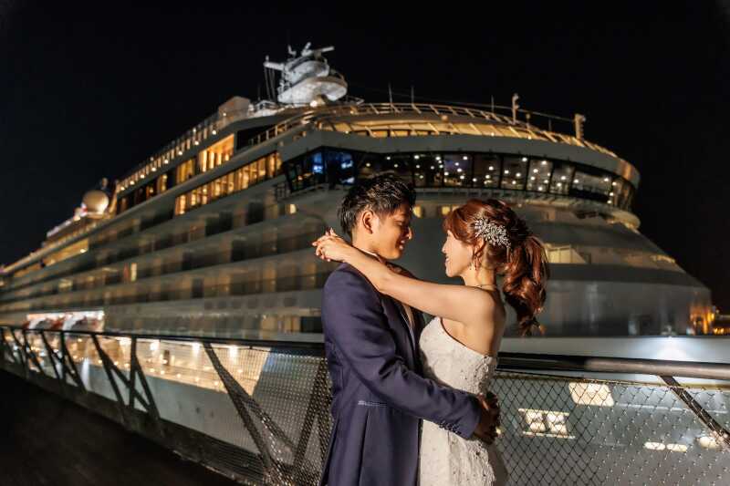 大さん橋で叶える★横浜みなとみらいを望むロマンティック撮影