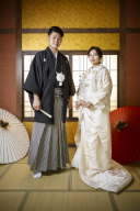 和室と洋室で和装スタジオ撮影
